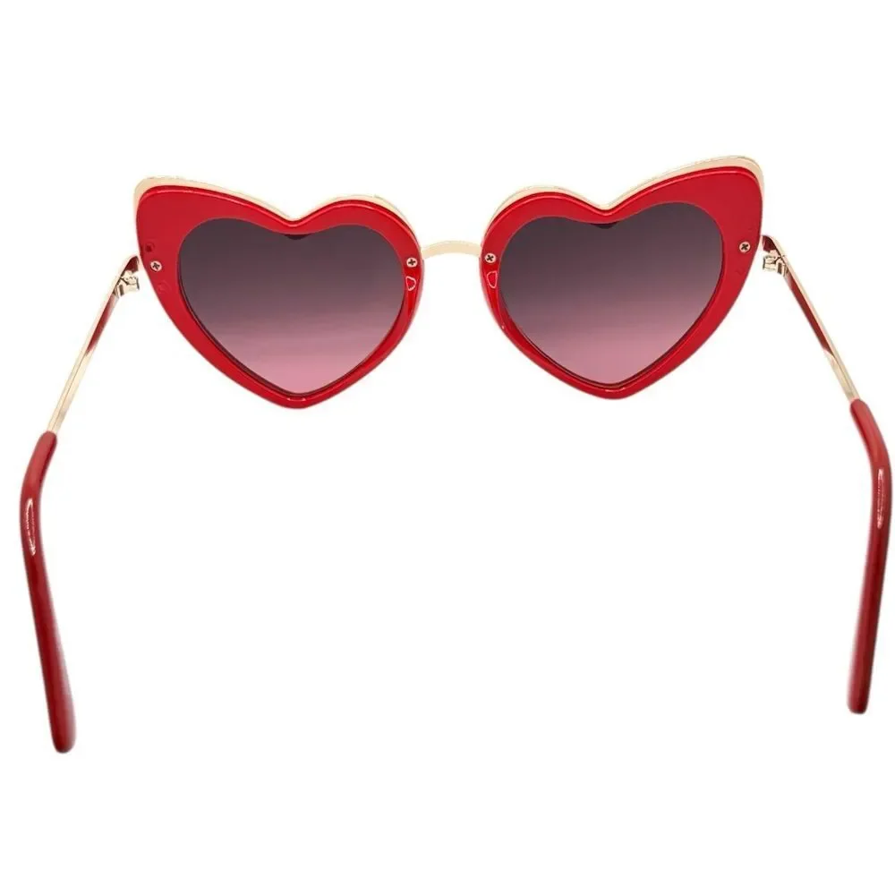 Heart-Shaped Red Sunglasses
